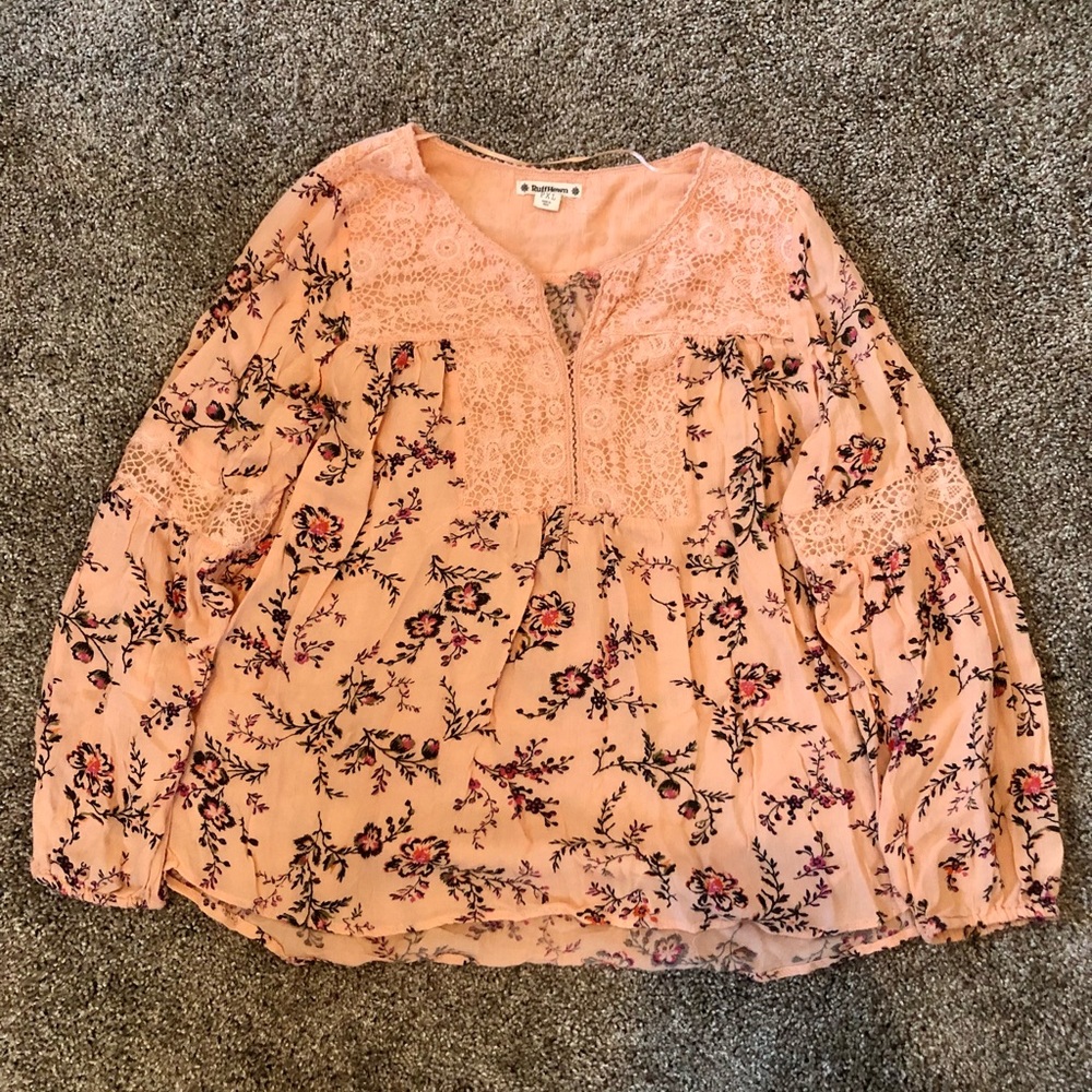 Ruff Hewn Floral Lace Blouse XLP